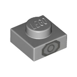 Image LEGO : côté de ceinture, couleur gris bleuté clair, référence BrickLink 3024pb011, élément LEGO 6247091.