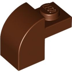 Image LEGO : arc des cheveux, couleur brun rougeâtre, référence BrickLink 6091, élément LEGO 6035547.