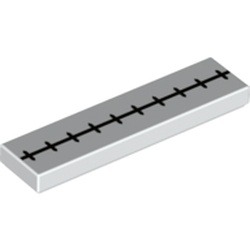 La bouche cousue de Jack : pièce LEGO 2431pb0549, couleur blanc, élément 6245337.