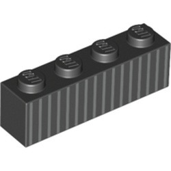 Les rayures du costume : pièce LEGO 3010pb255, couleur noir, élément 6245346.