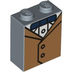 La veste de Norbert : pièce LEGO 3245cpb084, couleur bleu sable, élément 6248544.