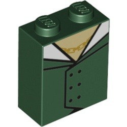 La tenue de Grindelwald : pièce LEGO 3245cpb085, couleur vert foncé, élément 6245021.
