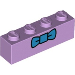 Le nœud papillon de Krusty : pièce LEGO 3010pb250, couleur lavande, élément 6245190.