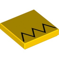 Les cheveux de Homer : pièce LEGO 3068pb1180, couleur jaune, élément 6245178.